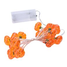 LED Halloween 3D zucca stringa luci bar negozio atmosfera scena layout lanterne decorative, stile: 20 LED lampeggianti (bianco caldo)