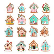 16 pezzi/set PVC Natale Casa Pendenti Albero di Natale Decorazioni Scena Disposizione Props