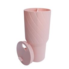 Per Stanley Cup 2-scomparto in silicone diviso, dimensioni: 40oz (rosa)
