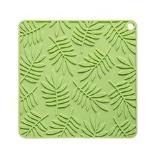 Tappetino isolante termico in silicone quadrato per uso domestico da 9,5 cm, resistente alle alte temperature, per la cucina (verde matcha)