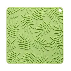 Tappetino isolante termico in silicone quadrato per uso domestico da 17 cm, resistente alle alte temperature, per la cucina (verde matcha)