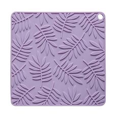 Tappetino isolante termico in silicone quadrato per uso domestico da 17 cm, resistente alle alte temperature, per la cucina (viola lavanda)