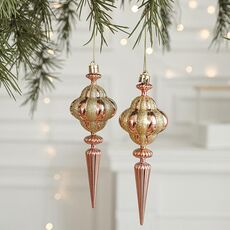 2 pezzi Decorazione Natalizia Albero di Natale Ciondolo Ornamento Appeso, Stile: Conchiglia Appuntita