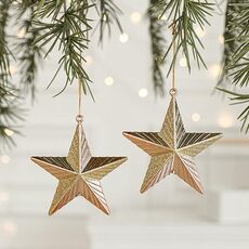 2 pezzi Decorazione Natalizia Albero di Natale Ciondolo Appeso Ornamento, Stile: Pentagramma