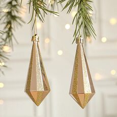 2 pezzi Decorazione Natalizia Albero di Natale Ciondolo Ornamento Appeso, Stile: Ciondolo di Diamanti