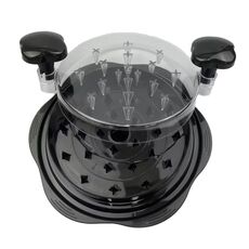 Macchina per triturare il pollo da 10 pollici con coperchio trasparente Strumento per triturare la carne antiscivolo (coperchio rotondo nero)