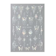 STZ-X039 Adesivi per unghie a forma di farfalla fantasy Adesivi per unghie a forma di stella con glitter