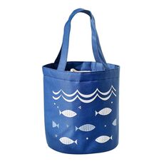 Borsa termica per il pranzo isolata fresca con coulisse, grande capacità, bento bag portatile (blu navy)