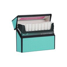 Per la scatola portaoggetti per PC in pelle scanalata della serie IQOS per sigaretta elettronica (verde menta)