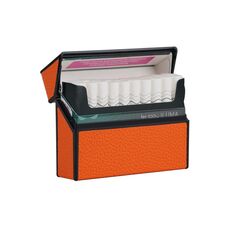 Per la scatola portaoggetti per PC in pelle scanalata della serie IQOS per sigaretta elettronica (arancione)