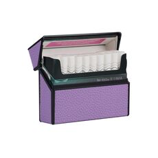 Per la scatola portaoggetti per PC in pelle scanalata della serie IQOS per sigaretta elettronica (viola)