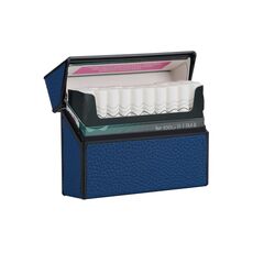 Per la scatola portaoggetti per PC in pelle scanalata della serie IQOS per sigaretta elettronica (blu)