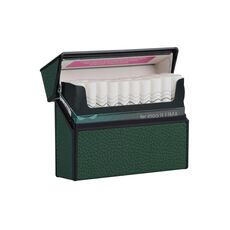 Per la scatola portaoggetti per PC in pelle scanalata della serie IQOS per sigaretta elettronica (verde)