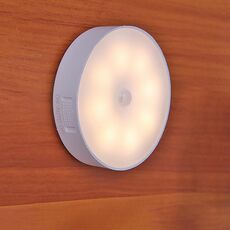 Lampada da comodino con luce notturna a LED a induzione intelligente del corpo umano con interruttore (luce calda)
