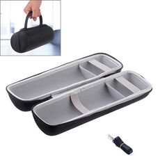 2 in 1 custodia rigida con cerniera per trasporto in PU + custodia morbida in silicone per altoparlante Bluetooth JBL Charge 3 con tracolla (grigio)