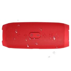 Altoparlante stereo Bluetooth impermeabile Charge3 Life, microfono integrato, supporto chiamate in vivavoce e scheda TF, ingresso AUX e Power Bank (rosso)