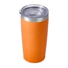JUNSUNMAY 600ml 304 Tazza da viaggio per caffè isolata sottovuoto in acciaio inossidabile Tazza termica a doppia parete (arancione)