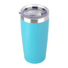 Tazza da viaggio per caffè con isolamento sottovuoto in acciaio inossidabile 304 da 600 ml, tazza termica a doppia parete (azzurro chiaro)
