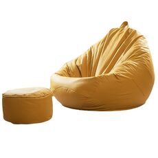 Coprisedia a sacco e coprisgabello 100x110cm Set tessuto tecnico impermeabile (giallo)