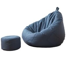 Coprisedia a sacco e coprisgabello 110x120cm Set tessuto tecnico impermeabile (blu scuro)