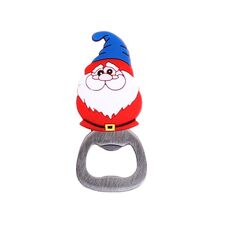 Adesivo magnetico per apribottiglie in acciaio inossidabile con motivo a cartone animato, decorazione per frigorifero, stile: Babbo Natale