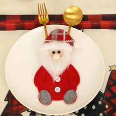 Decorazioni per la tavola di Natale Casa Cartone animato Coltello e forchetta Copri (Vecchio)