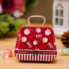 Decorazioni natalizie a forma di borsa Scatola di caramelle Regalo per bambini Scatola di ferro (D)