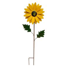 Disposizione del paesaggio del giardino del prato esterno Inserti decorativi in ​​ferro per fiori (giallo)
