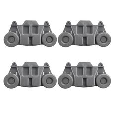 4 pezzi/confezione W10195416 ruota inferiore per lavastoviglie per cestello portapiatti Maytag/KitchenAid/Whirlpool/Kenmore (grigio)