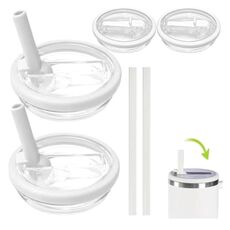 Per Stanley 40oz Adventure Quencher Coperchio di cannuccia trasparente Parti di ricambio, specifiche: 4 pezzi/set Bianco