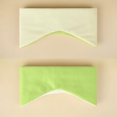 Mascherina per gli occhi a doppio uso, doppia faccia, protezione per gli occhi con riduzione del rumore completa (giallo freddo + verde caldo)