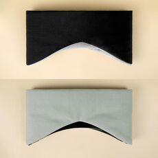 Mascherina per gli occhi a doppio uso, doppia faccia, protezione per gli occhi con riduzione del rumore completa (nero freddo + grigio chiaro caldo)