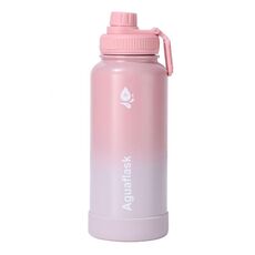 Aguaflask 1000ml 304 Tazza isolata in acciaio inossidabile Grande capacità Thermos Bottiglia sottovuoto Bollitore sportivo portatile per esterni (rosa)
