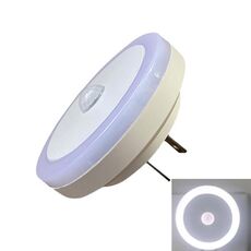 3W LED Sensore Corpo Umano Luce Controllo Luce Intelligente Infrarossi Plug-in Lampada Notte Lampada da Terra Camera da Letto, Spina USA (Luce Bianca)