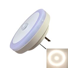 3W LED Sensore Corpo Umano Luce Controllo Luce Intelligente Infrarossi Plug-in Lampada Notturna Lampada da Terra Camera da Letto, Spina USA (Luce Calda)