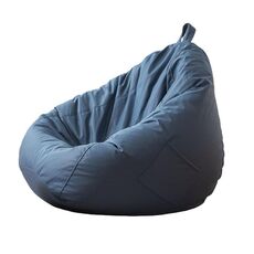 Poltrona a sacco 90x100cm Fodera in tessuto tecnico impermeabile (blu scuro)