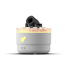 Umidificatore per aromaterapia a forma di torretta con timer a 3 velocità, luce ambientale a 7 colori, spina USA, bianco