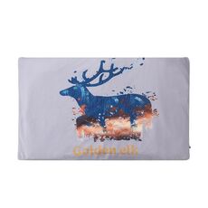 Tappetino antiscivolo morbido per il bagno in terra di diatomee, assorbente per l'acqua, ad asciugatura rapida, stile: Gold Moose (52x32 cm)
