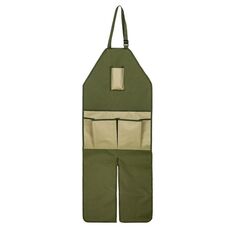 Giardinaggio Potatura Multi-Tasche Oxford Tessuto Color-blocking Gamba Estesa Grembiule (Verde + Cachi)