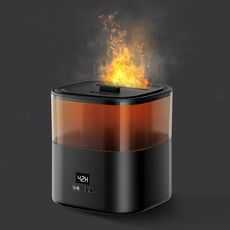 JSQ-58 1.1L grande capacità display digitale umidificatore a fiamma atomizzazione, colore: nero opaco (spina USA)