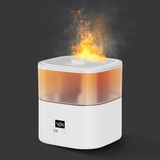 JSQ-58 1.1L grande capacità display digitale umidificatore a fiamma atomizzazione, colore: bianco (spina UK)