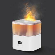 JSQ-58 1.1L grande capacità display digitale umidificatore a fiamma atomizzazione, colore: oro rosa (spina UK)