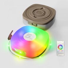 5m RGB luci da campeggio LED luce notturna ambientale Smart APP controllo portatile tenda esterna lampada decorativa (cachi)