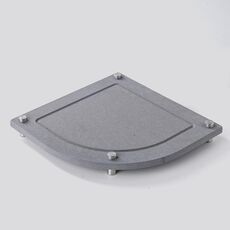 Tappetino per asciugatura del piano di lavoro del bagno Diatomite Tappetino assorbente per l'acqua ad asciugatura rapida a forma di ventaglio, Colore: S01 Grigio scuro (21x21 cm)