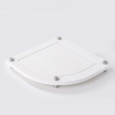 Tappetino per asciugatura del piano di lavoro del bagno Diatomite Tappetino assorbente per l'acqua ad asciugatura rapida a forma di ventaglio, Colore: S01 Bianco (21x21cm)
