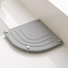 Tappetino per asciugatura del piano di lavoro del bagno Diatomite Tappetino assorbente per l'acqua ad asciugatura rapida a forma di ventaglio, Colore: S02 Grigio scuro (21x21 cm)