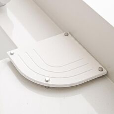Tappetino per asciugatura del piano di lavoro del bagno Diatomite Tappetino assorbente per l'acqua ad asciugatura rapida a forma di ventaglio, Colore: S02 Bianco (21x21cm)