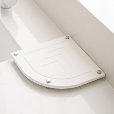 Tappetino per asciugatura del piano di lavoro del bagno Diatomite Tappetino assorbente per l'acqua ad asciugatura rapida a forma di ventaglio, Colore: S03 Bianco (21x21cm)