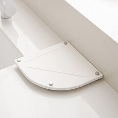 Tappetino per asciugatura del piano di lavoro del bagno Diatomite Tappetino assorbente per l'acqua ad asciugatura rapida a forma di ventaglio, Colore: S06 Bianco (21x21cm)
