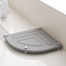 Tappetino per asciugatura del piano di lavoro del bagno Diatomite Tappetino assorbente per l'acqua ad asciugatura rapida a forma di ventaglio, Colore: S09 Grigio scuro (21x21 cm)